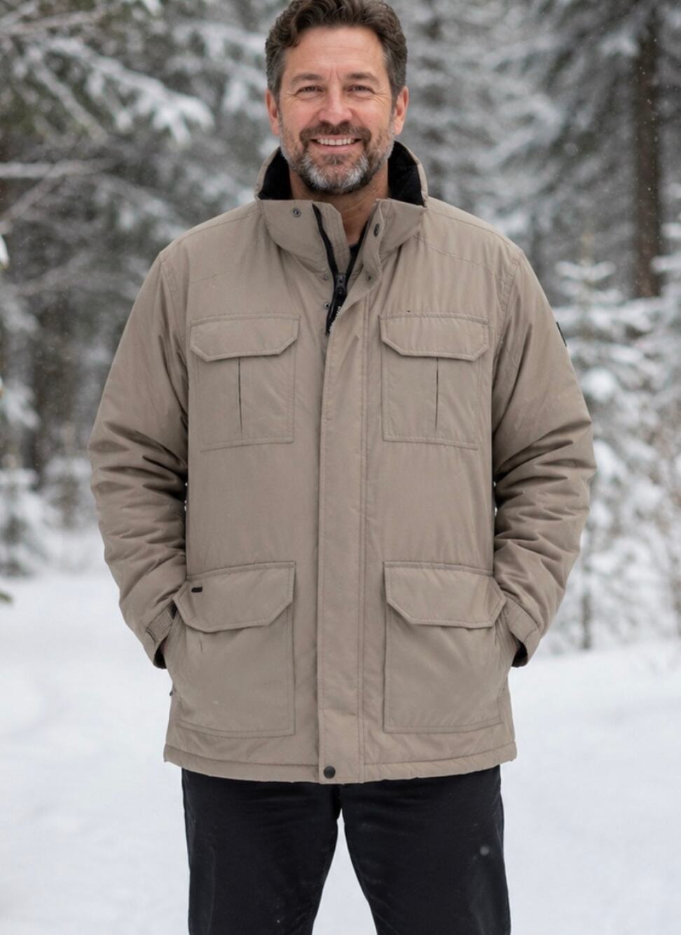 New River Edge ZeroXposur Khaki Insulated Field Jacket Utility Coat outdoors XL